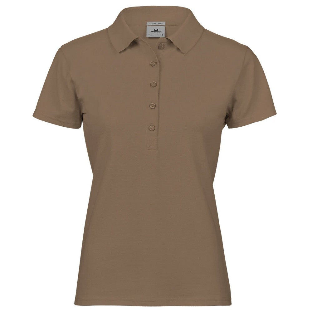 Wood - Front - Tee Jays Womens-Ladies Luxury Stretch Polo Shirt