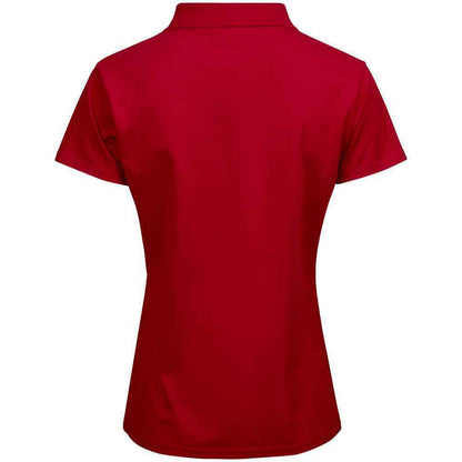 Red - Back - Tee Jays Womens-Ladies Luxury Stretch Polo Shirt