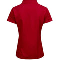 Red - Back - Tee Jays Womens-Ladies Luxury Stretch Polo Shirt