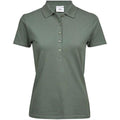 Leaf Green - Front - Tee Jays Womens-Ladies Luxury Stretch Polo Shirt