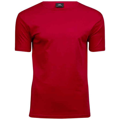 Red - Front - Tee Jays Mens Interlock T-Shirt