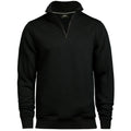 Black - Front - Tee Jays Mens Half Zip Sweatshirt