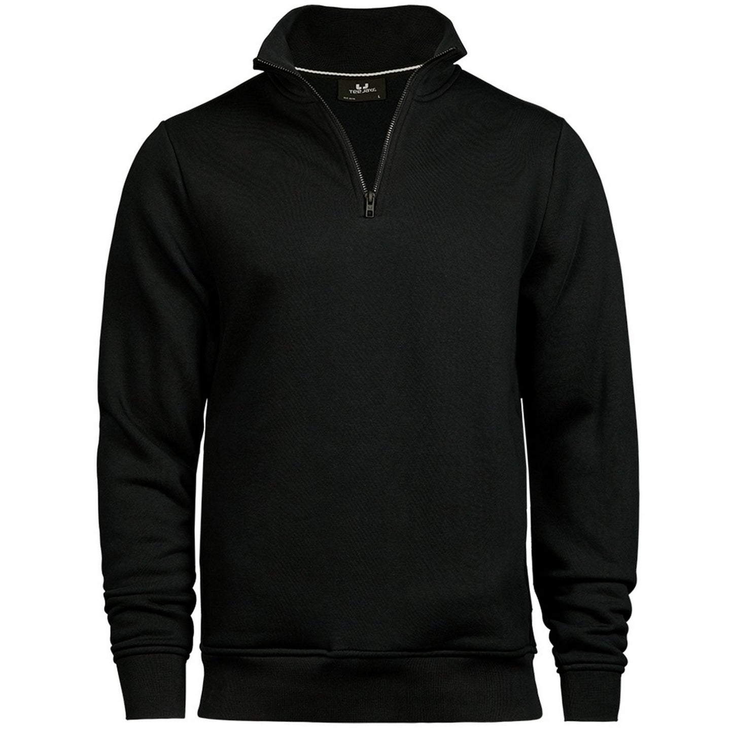 Black - Front - Tee Jays Mens Half Zip Sweatshirt