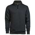 Dark Grey - Front - Tee Jays Mens Half Zip Sweatshirt