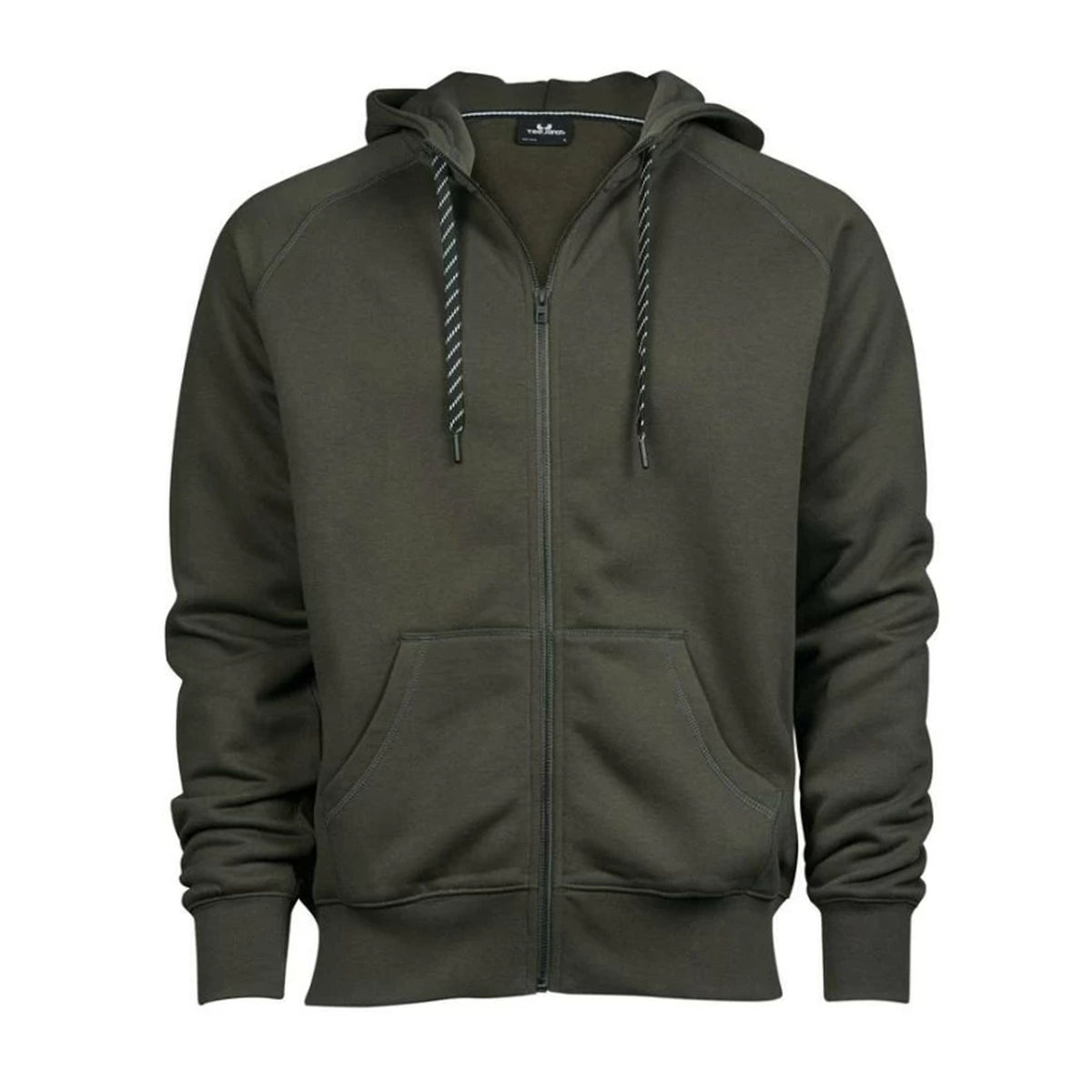 Deep Green - Front - Tee Jays Mens Fashion Zip Hooded Sweatshirt