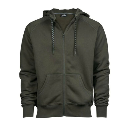 Deep Green - Front - Tee Jays Mens Fashion Zip Hooded Sweatshirt