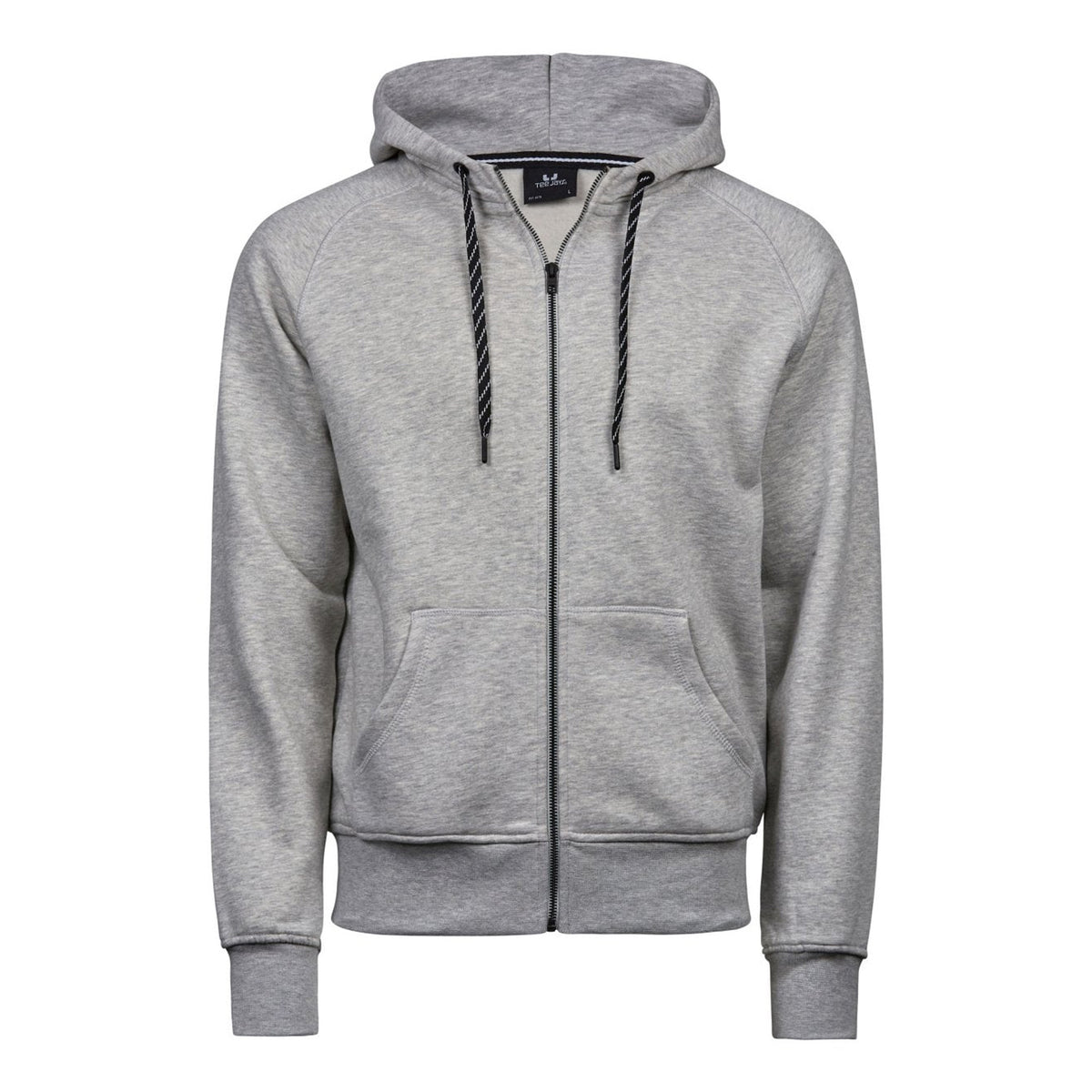 Heather Grey - Front - Tee Jays Mens Fashion Zip Hooded Sweatshirt