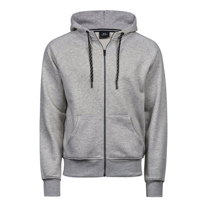 Heather Grey - Front - Tee Jays Mens Fashion Zip Hooded Sweatshirt