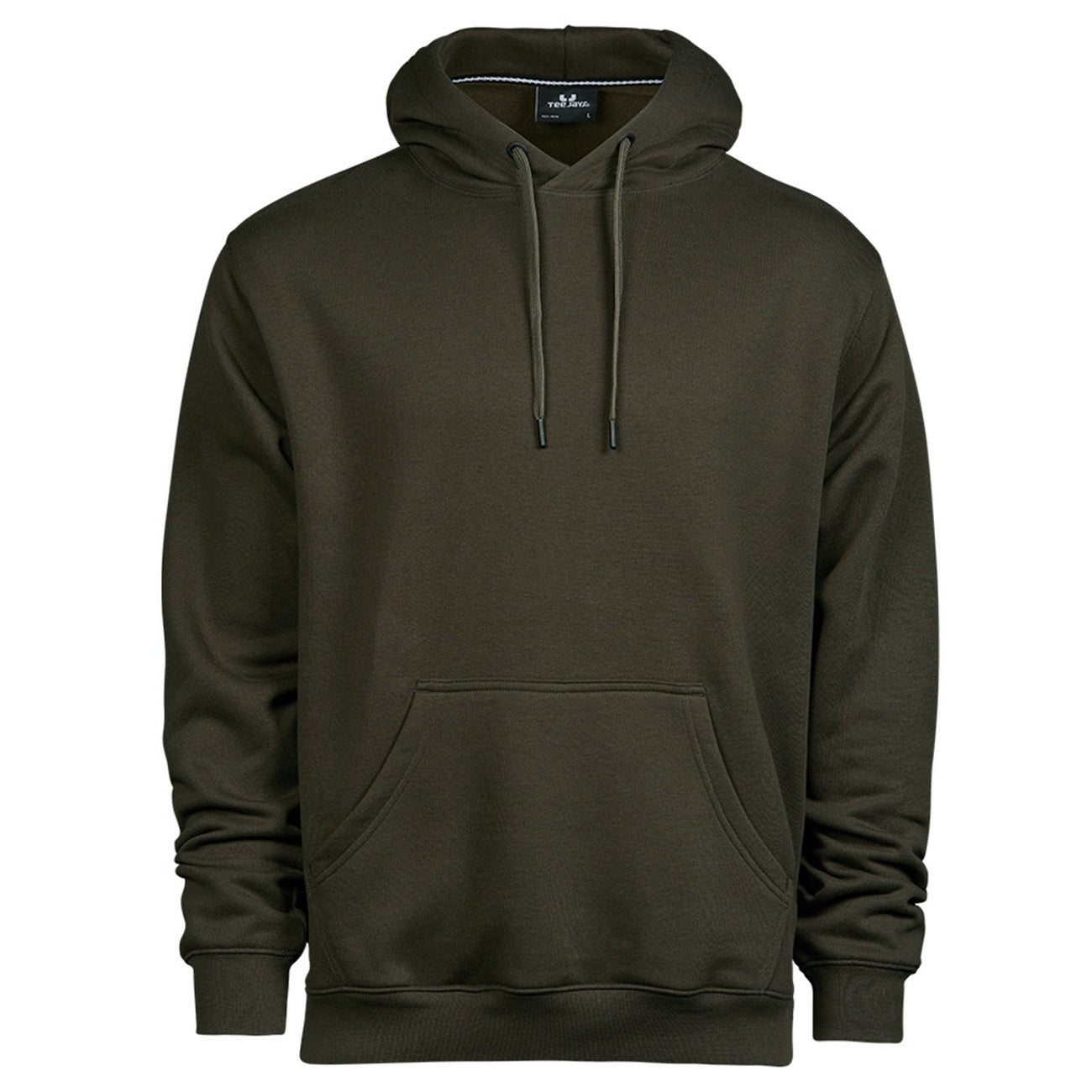 Dark Olive - Front - Tee Jays Mens Hooded Sweatshirt