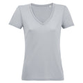 Pure Grey - Front - SOLS Womens-Ladies Motion V Neck T-Shirt