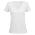 White - Front - SOLS Womens-Ladies Motion V Neck T-Shirt