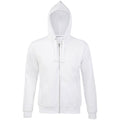 White - Front - SOLS Mens Spike Full Zip Hooded Sweatshirt