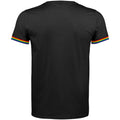 Deep Black-Multicolour - Back - SOLS Mens Rainbow T-Shirt