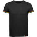 Deep Black-Multicolour - Front - SOLS Mens Rainbow T-Shirt