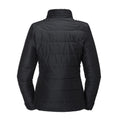 Black - Back - Russell Womens-Ladies Cross Padded Jacket