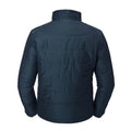 French Navy - Back - Russell Mens Cross Padded Jacket