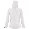 White - Side - SOLS Womens-Ladies Replay Hooded Soft Shell Jacket (Breathable, Windproof And Water Resistant)