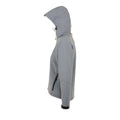 Grey Marl - Side - SOLS Womens-Ladies Replay Hooded Soft Shell Jacket (Breathable, Windproof And Water Resistant)