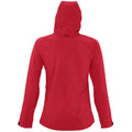 Pepper Red - Back - SOLS Womens-Ladies Replay Hooded Soft Shell Jacket (Breathable, Windproof And Water Resistant)