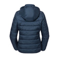 French Navy - Back - Russell Womens-Ladies Hooded Nano Padded Jacket