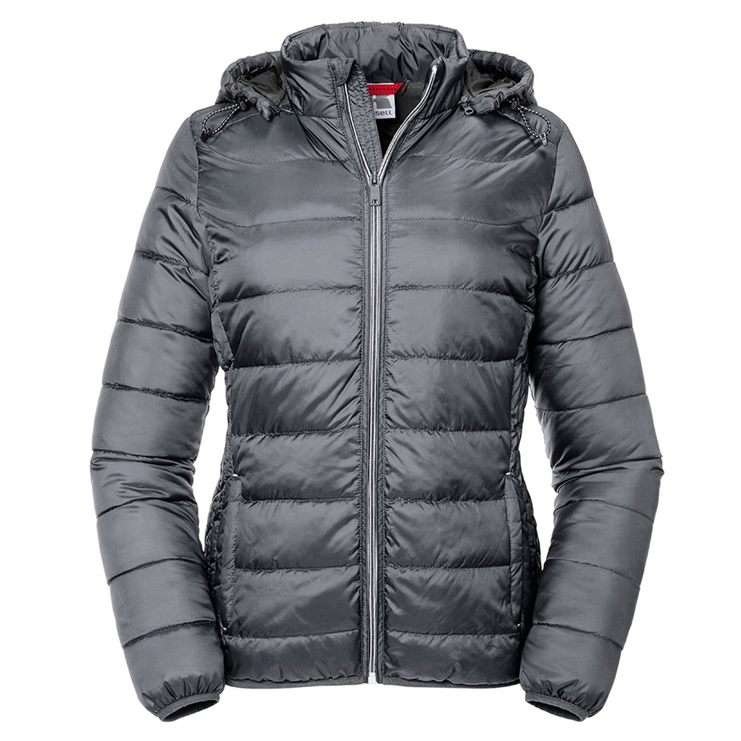 Iron - Front - Russell Womens-Ladies Hooded Nano Padded Jacket