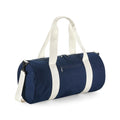 French Navy-Off White - Front - BagBase Original XL Barrel Bag