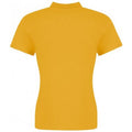 Mustard Yellow - Back - Awdis Womens-Ladies Pique Cotton Polo Shirt