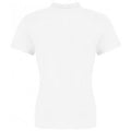 White - Back - Awdis Womens-Ladies Pique Cotton Polo Shirt
