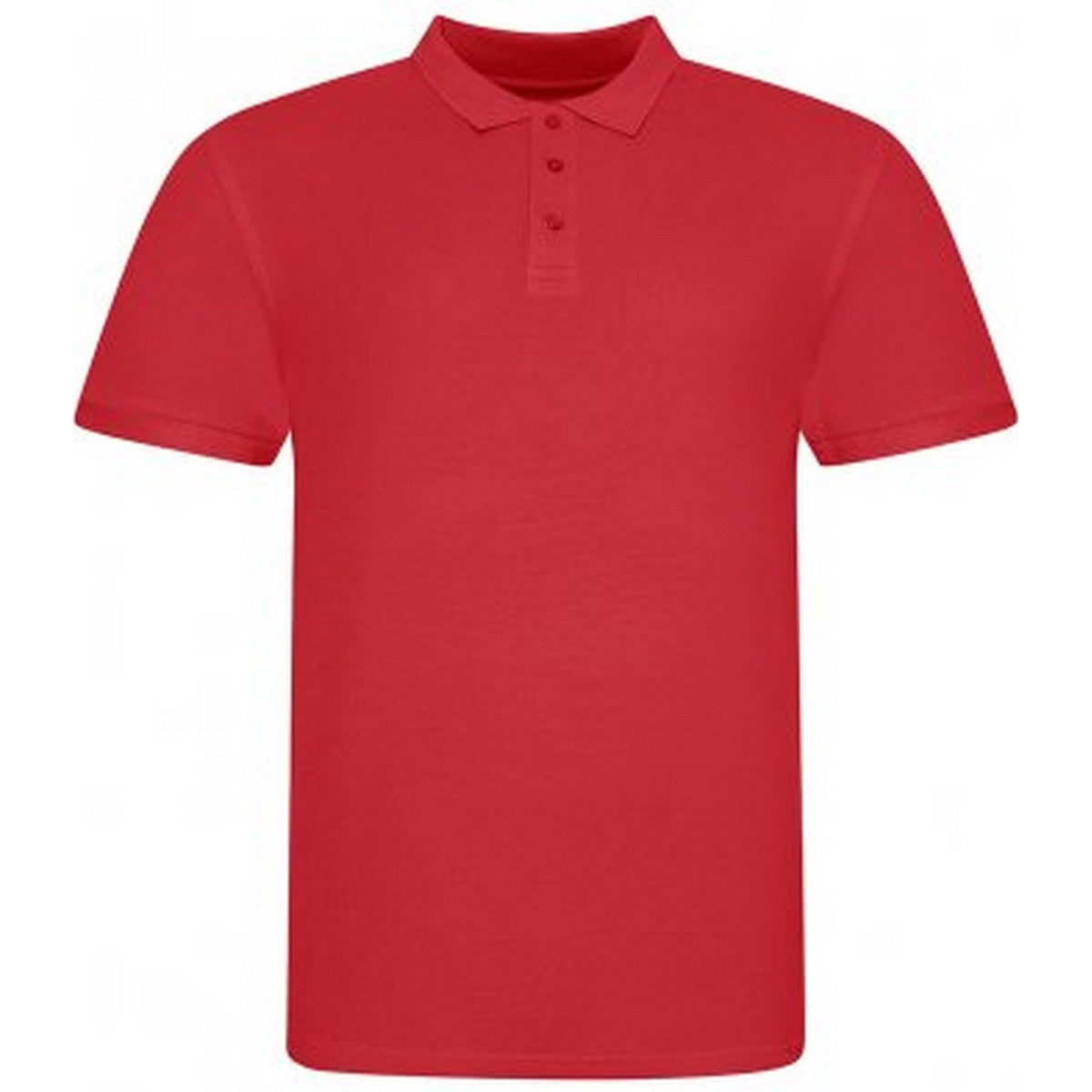 Fire - Front - Awdis Mens Piqu Cotton Short-Sleeved Polo Shirt