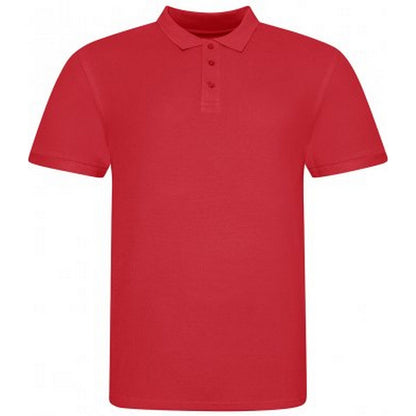 Fire - Front - Awdis Mens Piqu Cotton Short-Sleeved Polo Shirt