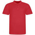 Fire - Front - Awdis Mens Piqu Cotton Short-Sleeved Polo Shirt