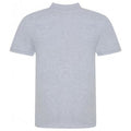 Grey Heather - Back - Awdis Mens Piqu Cotton Short-Sleeved Polo Shirt
