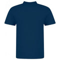 Blue-Ink - Back - Awdis Mens Piqu Cotton Short-Sleeved Polo Shirt