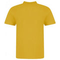 Mustard Yellow - Back - Awdis Mens Piqu Cotton Short-Sleeved Polo Shirt