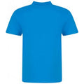 Azure - Back - Awdis Mens Piqu Cotton Short-Sleeved Polo Shirt