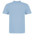 Sky Blue - Back - Awdis Mens Piqu Cotton Short-Sleeved Polo Shirt