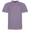 Purple - Front - Awdis Mens Piqu Cotton Short-Sleeved Polo Shirt