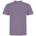 Purple - Back - Awdis Mens Piqu Cotton Short-Sleeved Polo Shirt
