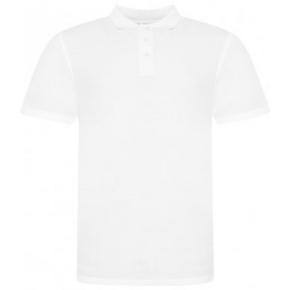 White - Front - Awdis Mens Piqu Cotton Short-Sleeved Polo Shirt