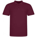 Burgundy - Front - Awdis Mens Piqu Cotton Short-Sleeved Polo Shirt