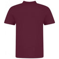 Burgundy - Back - Awdis Mens Piqu Cotton Short-Sleeved Polo Shirt