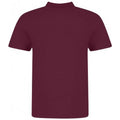 Burgundy - Back - Awdis Mens Piqu Cotton Short-Sleeved Polo Shirt