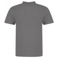 Charcoal Grey - Back - Awdis Mens Piqu Cotton Short-Sleeved Polo Shirt