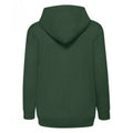 Bottle Green - Back - Fruit Of The Loom Childrens-Kids Hooded Sweatshirt