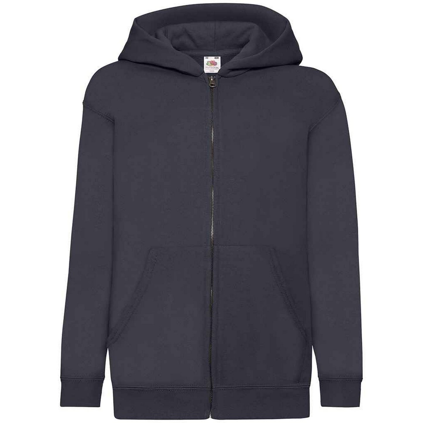 Deep Navy - Front - Fruit Of The Loom Childrens-Kids Hooded Sweatshirt