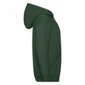 Bottle Green - Side - Fruit Of The Loom Childrens-Kids Hooded Sweatshirt