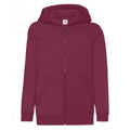 Burgundy - Front - Fruit Of The Loom Childrens-Kids Hooded Sweatshirt