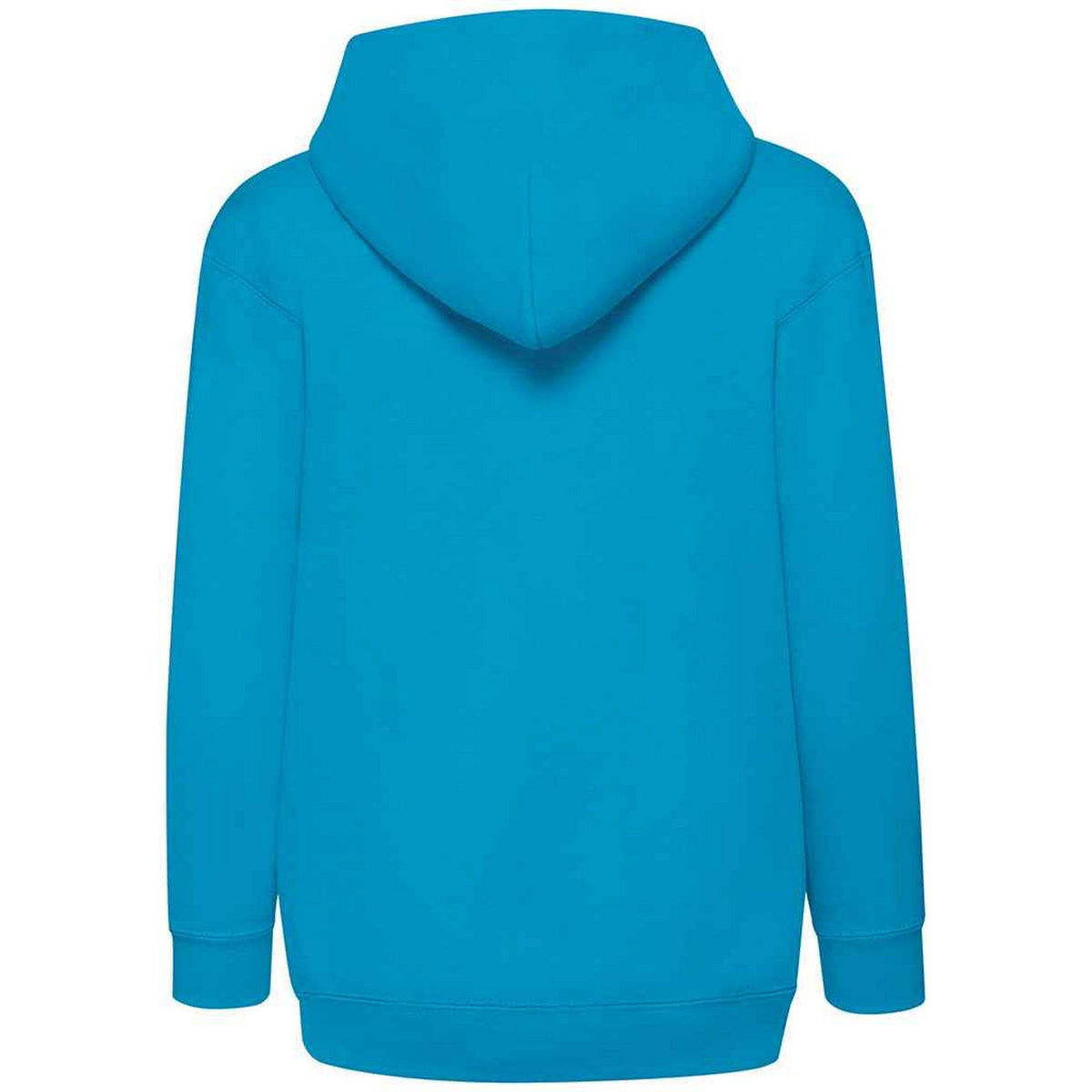 Azure - Side - Fruit Of The Loom Childrens-Kids Hooded Sweatshirt