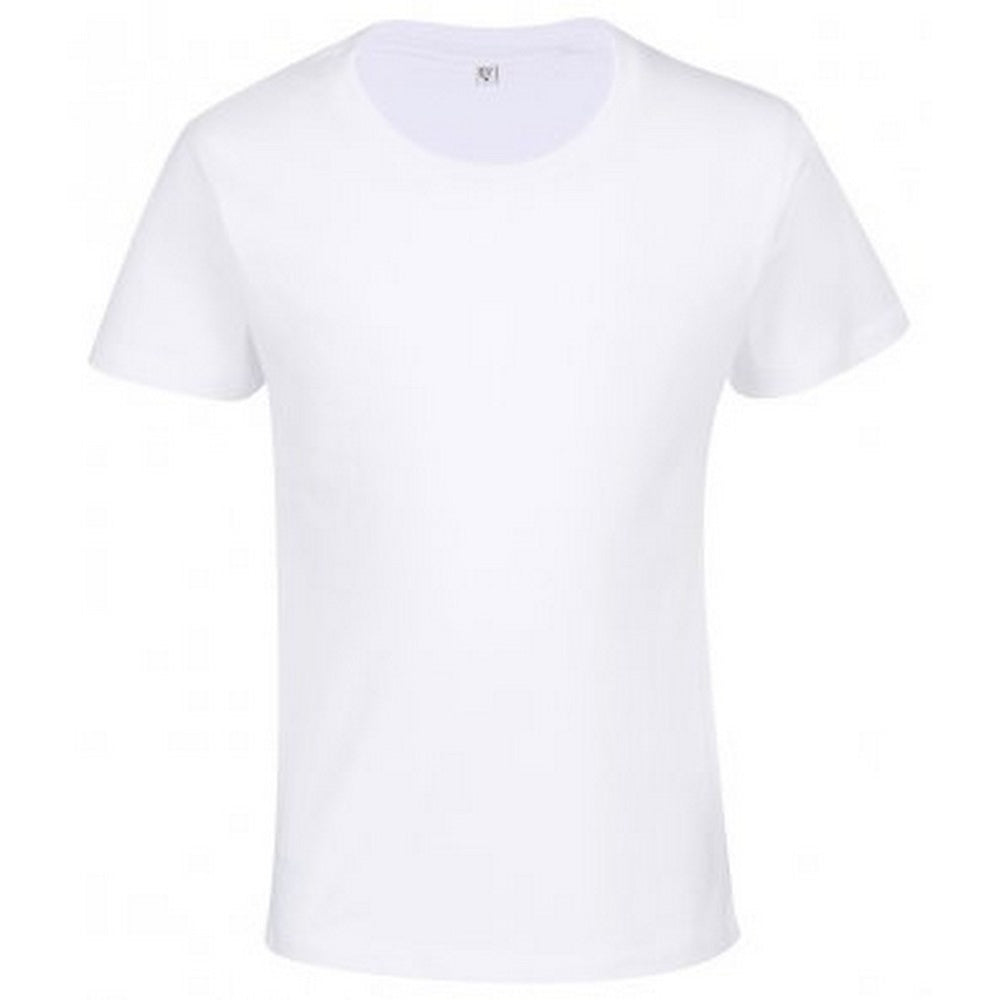 White - Front - RTP Apparel Childrens-Kids Organic Short-Sleeved T-Shirt