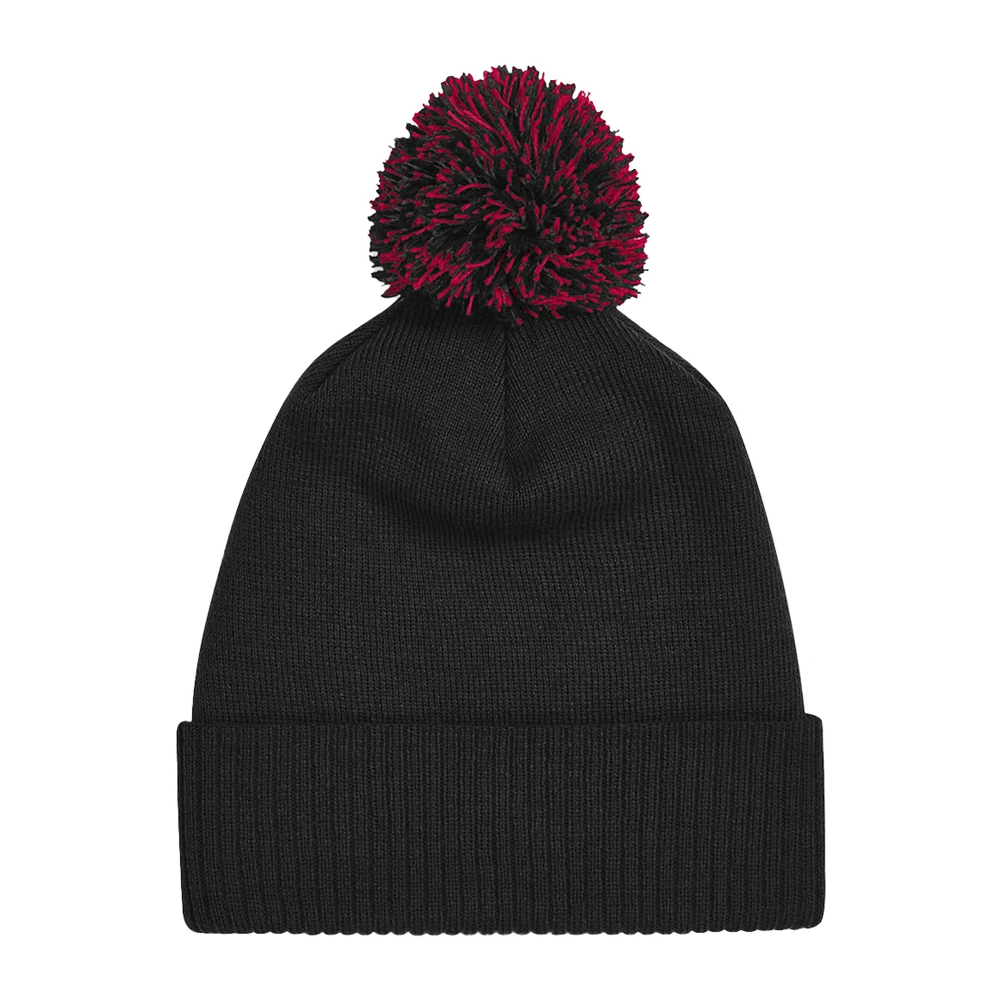 Black-Classic Red - Back - Beechfield Unisex Adult Beanie